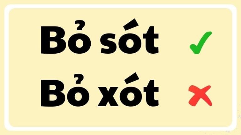Bỏ xót hay bỏ sót